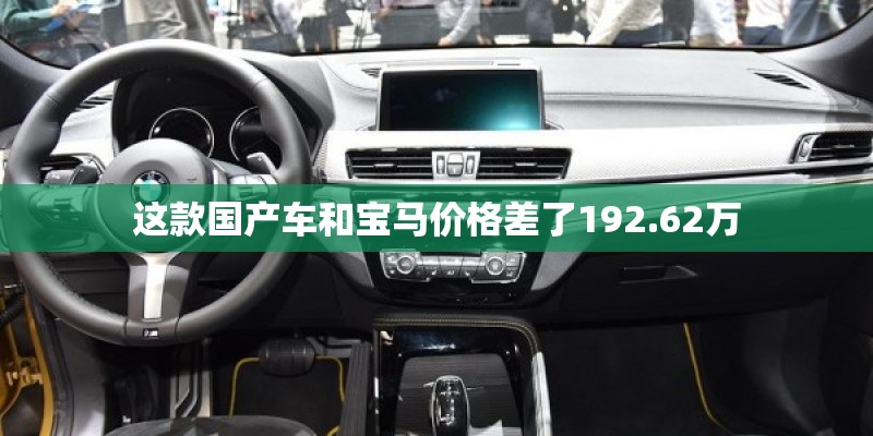 这款国产车和宝马价格差了192.62万