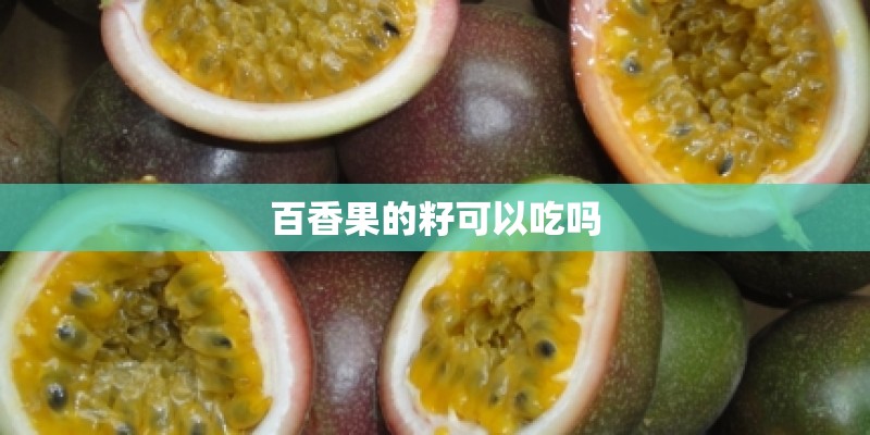 百香果的籽可以吃吗