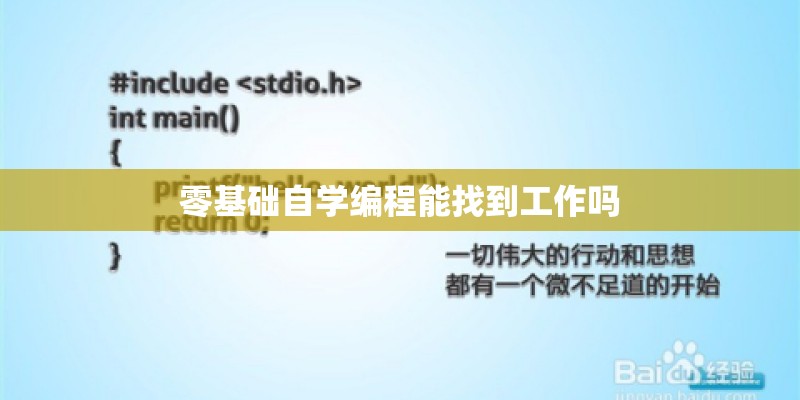零基础自学编程能找到工作吗