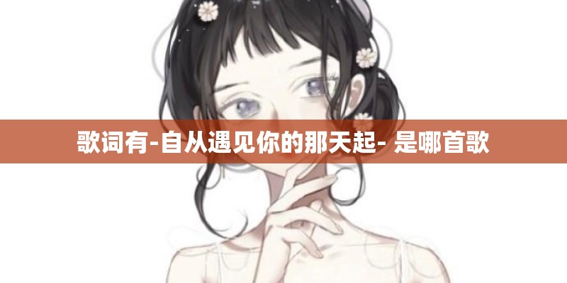 歌词有-自从遇见你的那天起- 是哪首歌 歌词有-自从遇见你的那天起- 是哪首歌