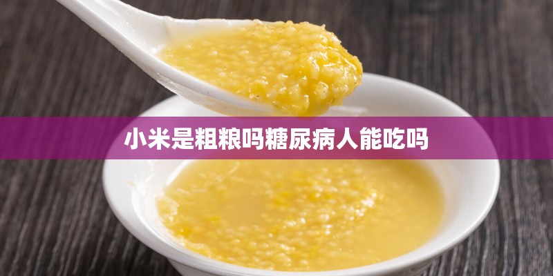 小米是粗粮吗糖尿病人能吃吗