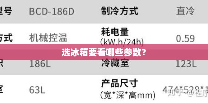 选冰箱要看哪些参数？