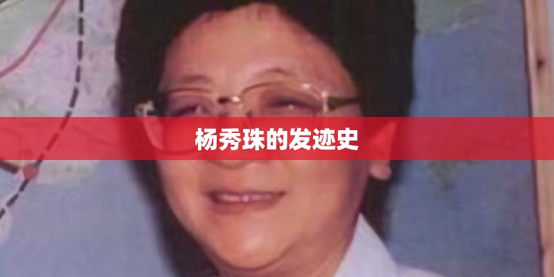 杨秀珠的发迹史