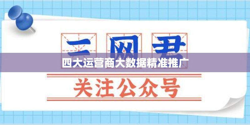 四大运营商大数据精准推广