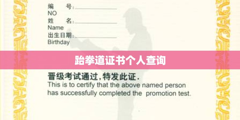跆拳道证书个人查询