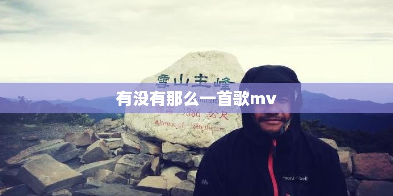 有没有那么一首歌mv