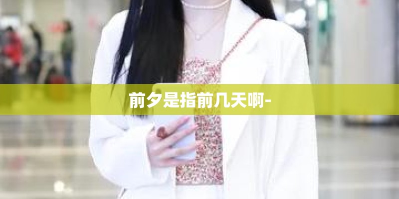 前夕是指前几天啊-