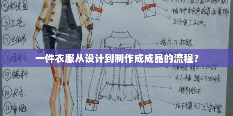 一件衣服从设计到制作成成品的流程？