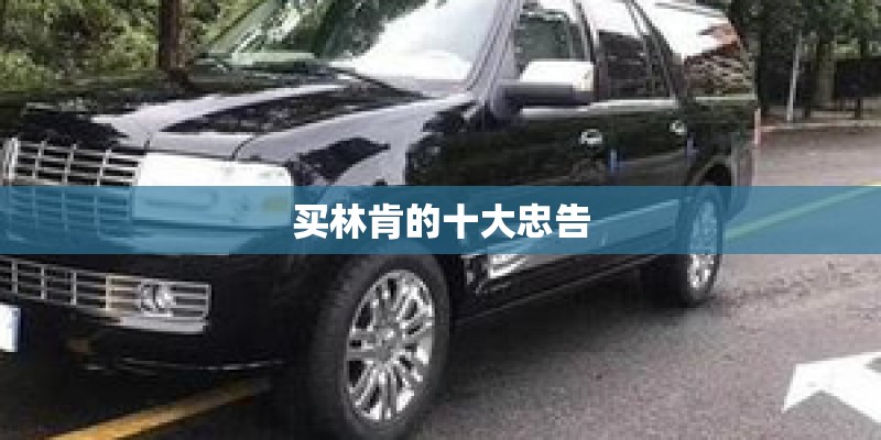买林肯的十大忠告