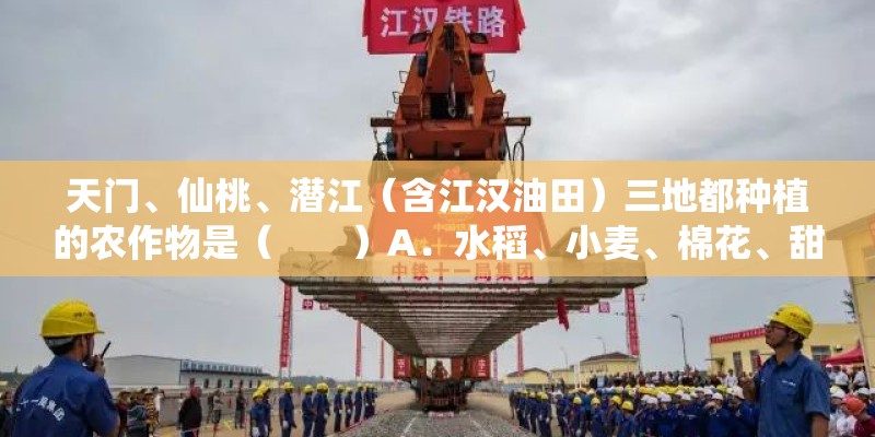 天门、仙桃、潜江（含江汉油田）三地都种植的农作物是（　　）A．水稻、小麦、棉花、甜菜B．棉花、小麦、