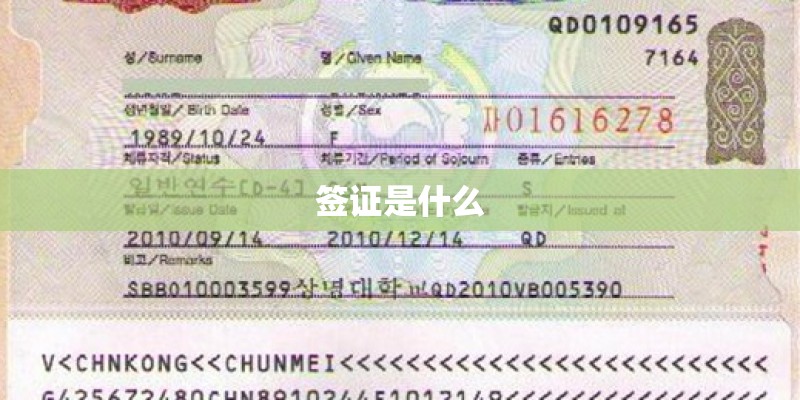 签证是什么